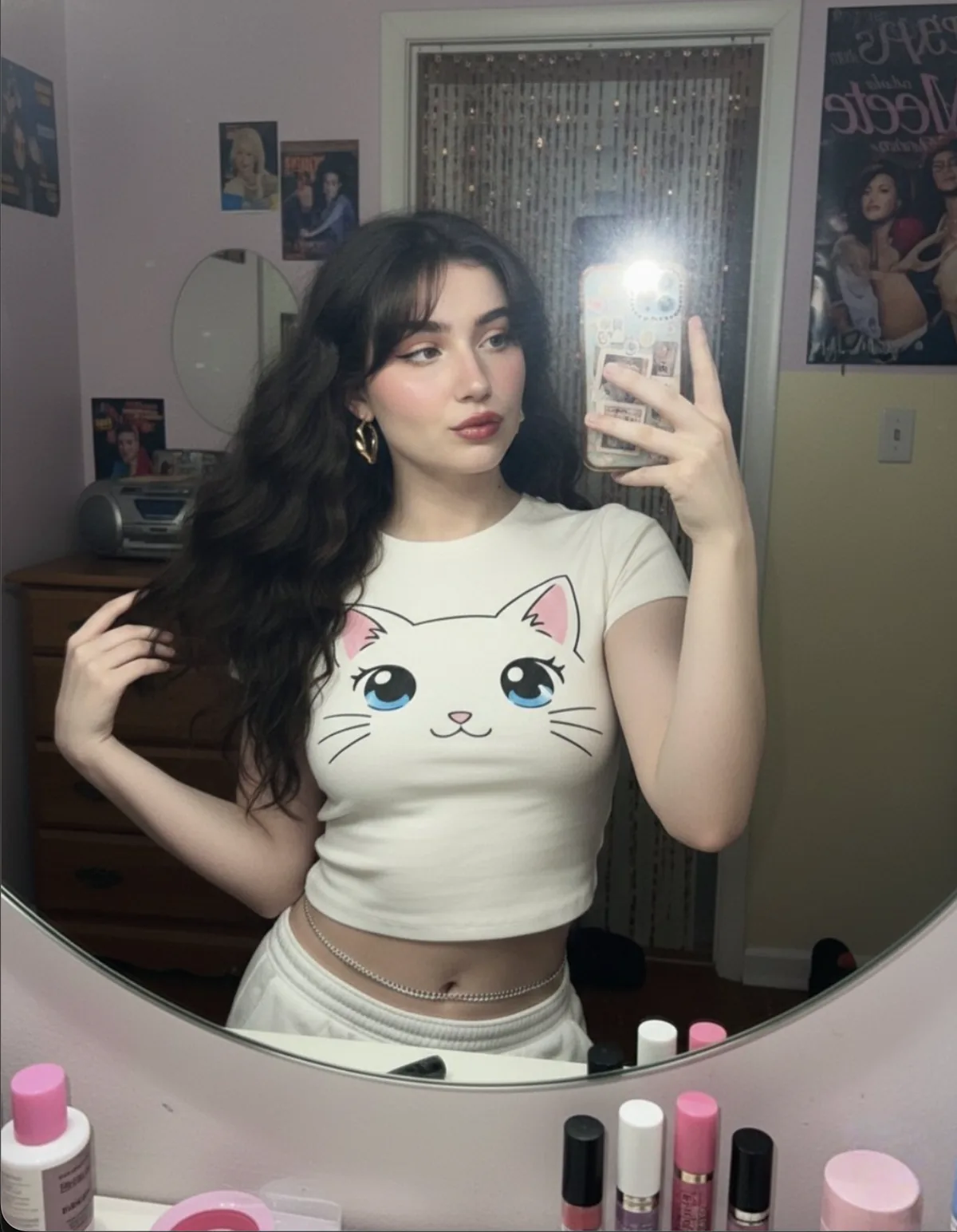 Create a 2000s Mirror Selfie of...