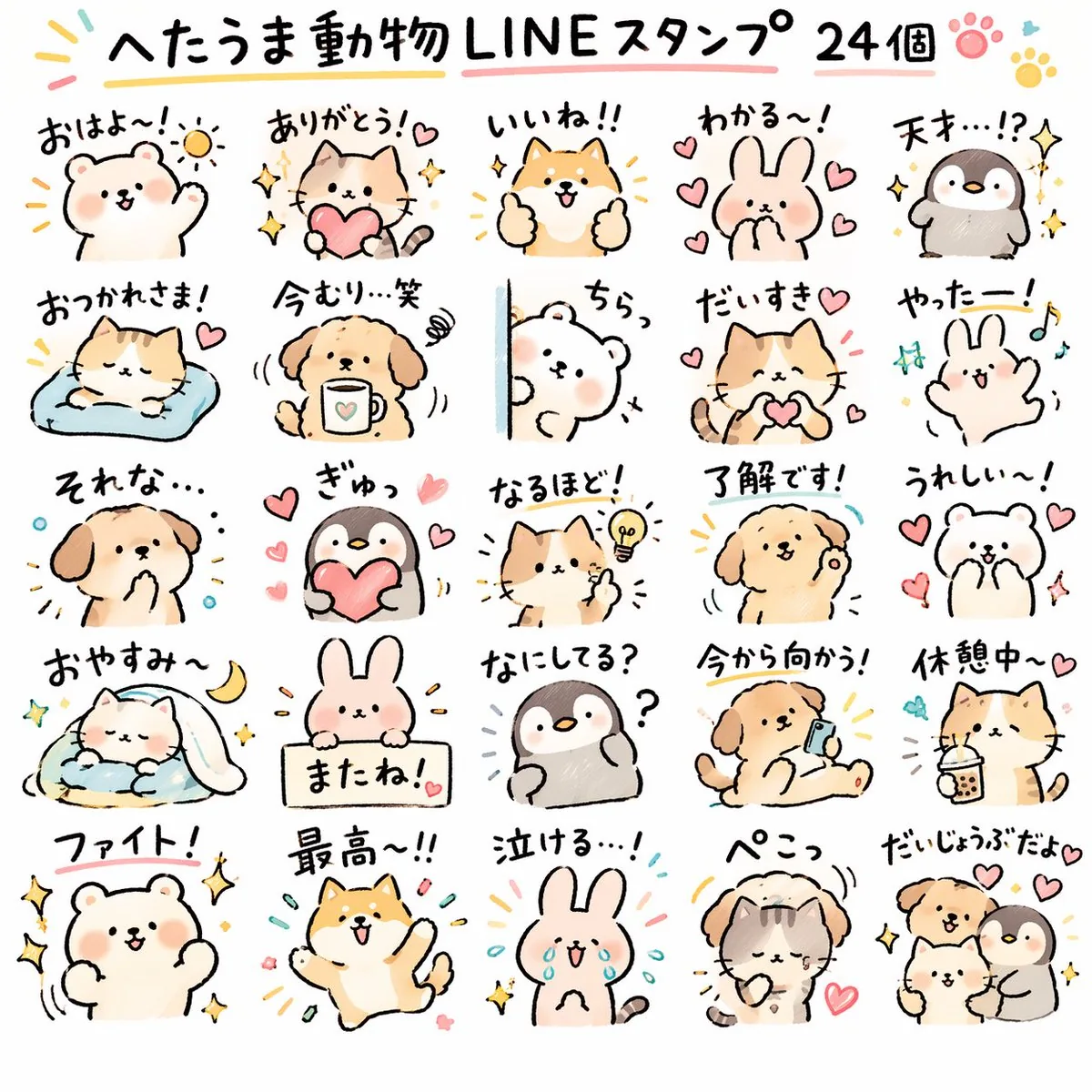 <role>Expert LINE sticker designer</role> <instructions>Create [quantity]...