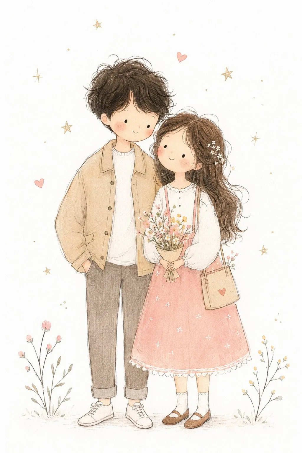 Transform the photo into a delicate...