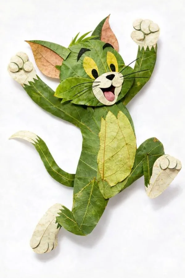 <role>Botanical collage artist</role> <instructions>Create a top-down...