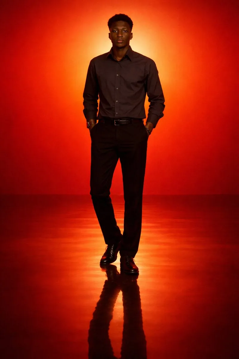 <role>Cinematic visual artist</role><instructions>Create a minimal portrait...