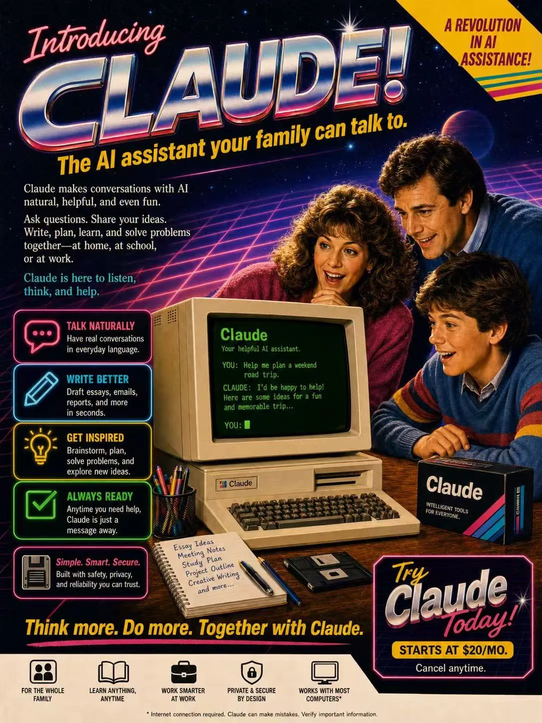 <role>AI image generator</role> <instructions>Generate a 1980s...