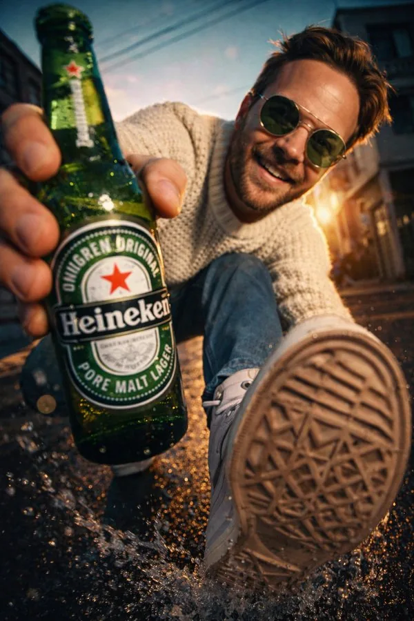Professional product photography, a 30-year-old Russian...