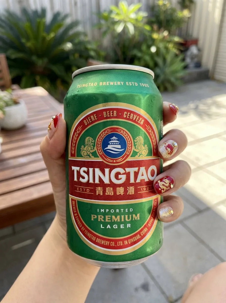 <role>Expert fashion designer</role><context>Inspiration: Tsingtao beer (China...