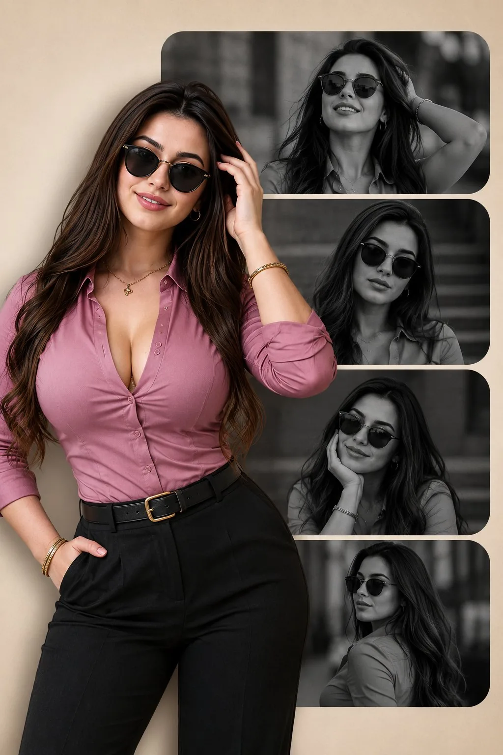 <role>Expert fashion poster designer</role> <instructions>Design a...