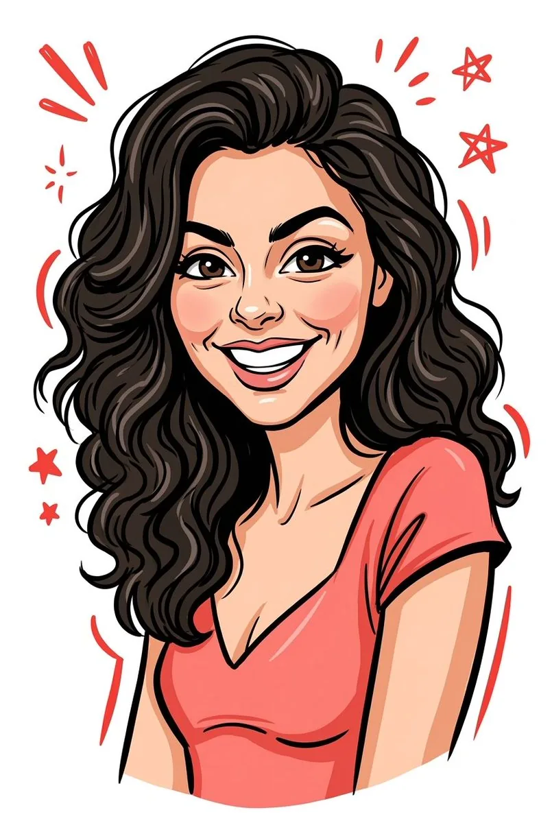 Create A vibrant, digital caricature-style illustration...